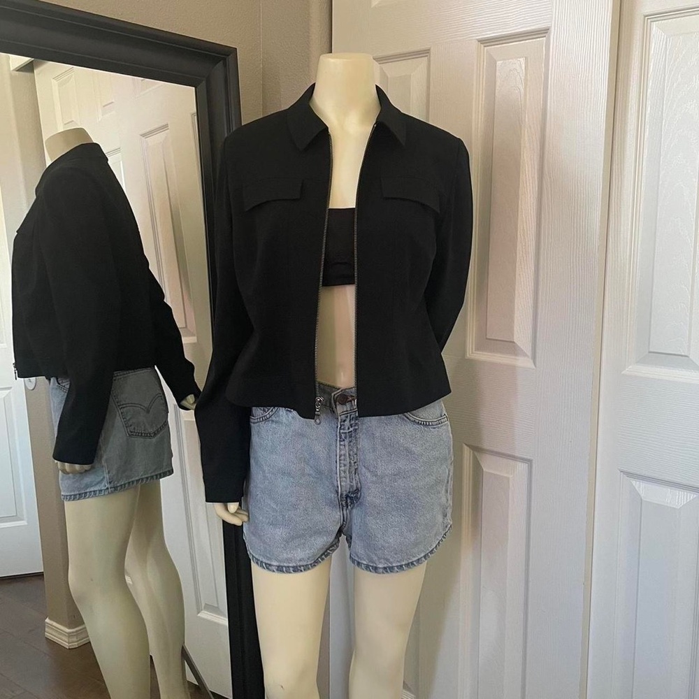 Vintage Cropped Zip Up Jacket